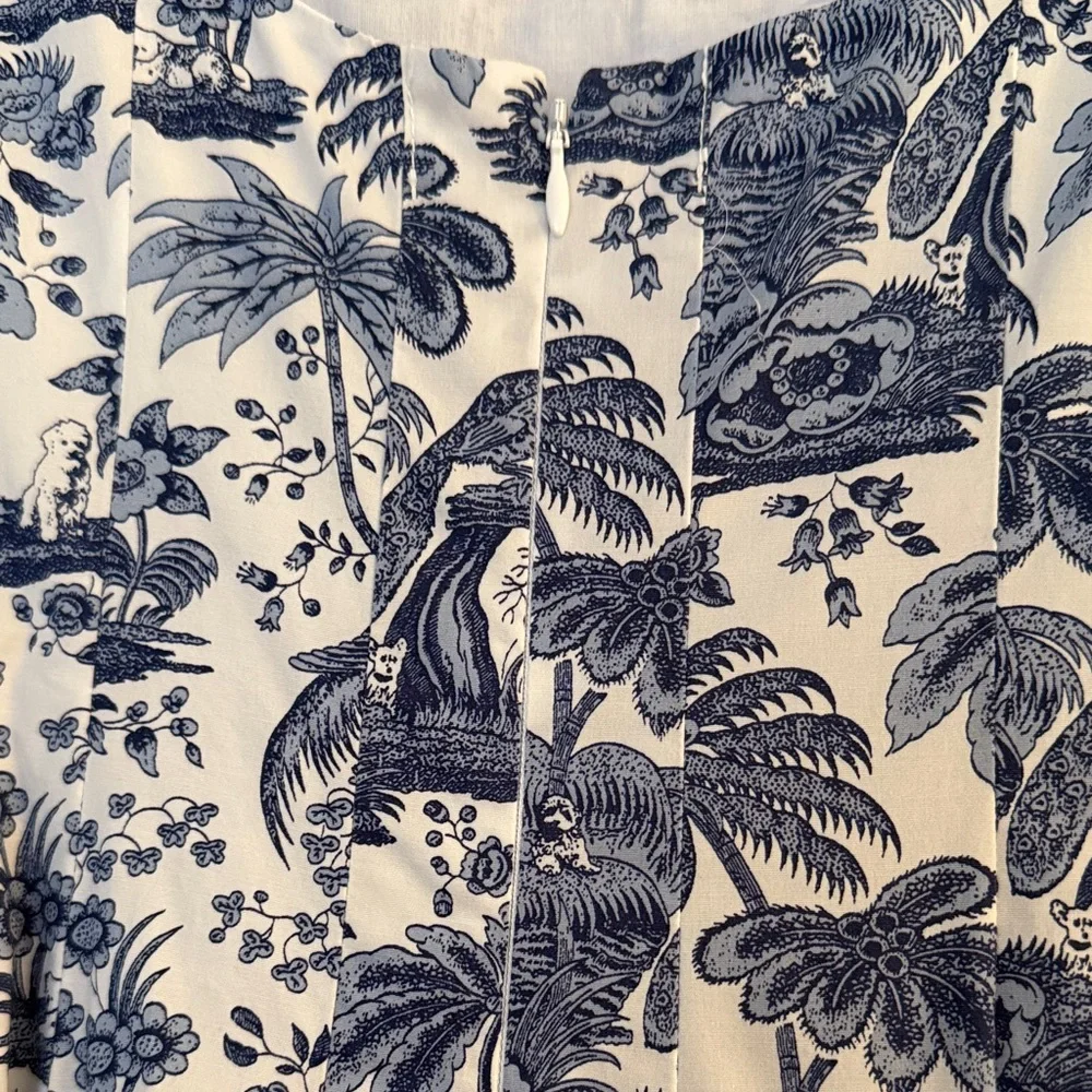 STAUD Blue and White Printed Maxi Dress - Picture 5 of 8